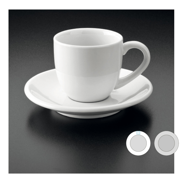 Xícaras de Café e Pires Branco Porcelana